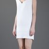 Christopher Kane Simple V Crepe Dress in White - Lyst