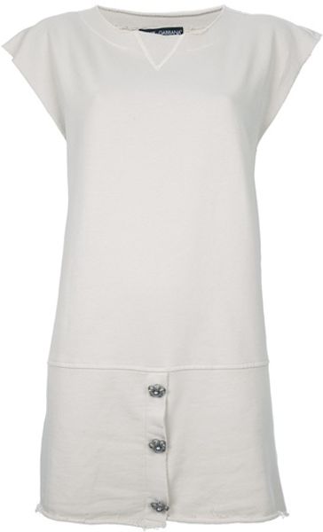 Dolce & Gabbana Tshirt Dress in Beige - Lyst
