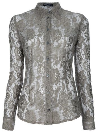 Dolce & Gabbana Floral Lace Shirt - Lyst