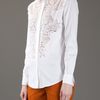 Dolce & Gabbana Lace Detail Blouse in White - Lyst