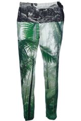 Dries Van Noten Printed Silk Trouser