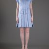 Fendi Pleated Dress in Blue - Lyst