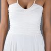 Halston Heritage Ruched Dress in White - Lyst