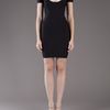 Hervé Léger Lotus Scalloped Dress in Black - Lyst