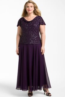 J Kara Embellished Emblellished Cowl Neck Dress - Lyst