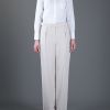 Lanvin Wide Leg Trouser in Beige - Lyst