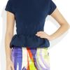 Marc By Marc Jacobs Luca Jersey Peplum Top in Blue - Lyst