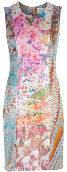 Mary Katrantzou Lurex Knitted Silk Dress in Multicolor (multicoloured) - Lyst
