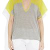 Mason By Michelle Mason Jersey and Silkcrepe Tshirt in Gray - Lyst