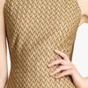 Missoni Metallic Patchwork Dress in Brown (gold) - Lyst