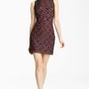 Missoni Mock Neck Knit Dress in Red (raspberry black) - Lyst