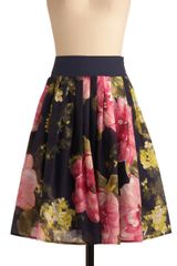 ModCloth Watercolor Canvas Skirt