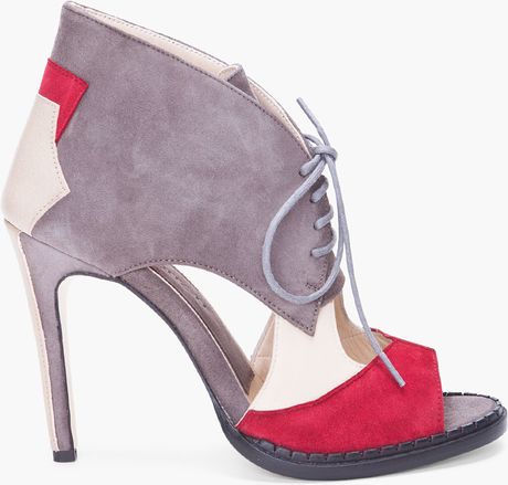Neil Barrett Grey Hybrid Oxford Heels in Gray (grey) - Lyst