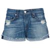 Rag & Bone Destroyed Emma Short in Blue - Lyst