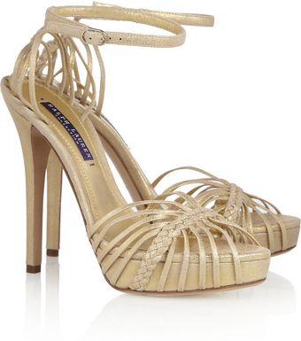  Jen Metallic Leather Sandals 