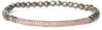  Tube and Stone Stretch Bracelet 