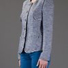 Theyskens' Theory Jezi Collarless Jacket in Blue - Lyst