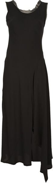 Yohji Yamamoto Draped Dress in Black - Lyst