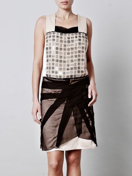 Bottega Veneta Tulle Embellished Dress in Black (beige) - Lyst