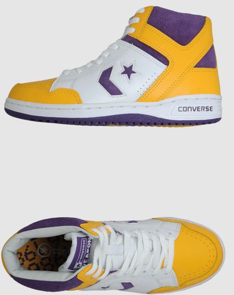 Converse Converse All Star Hightop Sneakers in Yellow for Men (purple) - Lyst