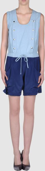 Dress Gallery Short Dungaree - Lyst