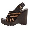 Michael Kors TigerStriped Wedges in Black (a) - Lyst