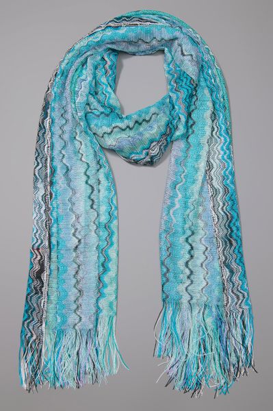 Missoni Scarf in Blue - Lyst