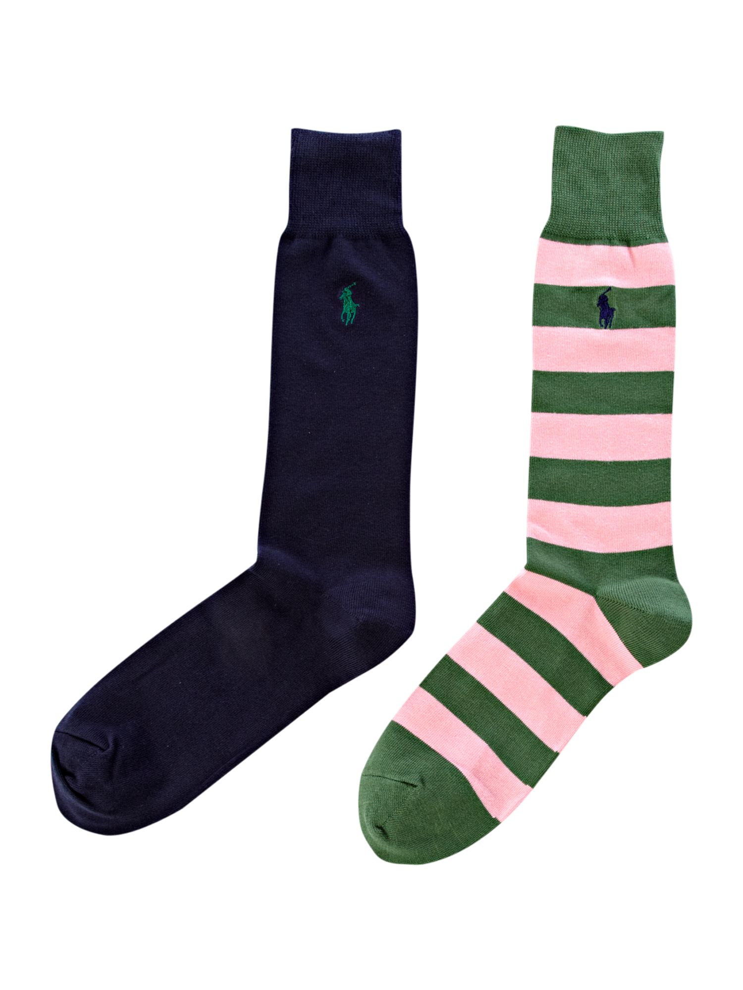 Polo Ralph Lauren 2 Pack Of Rugby Stripe Socks in Pink for Men (green