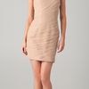 Reem Acra Diagonal Tulle Mini Dress in Beige (nude) - Lyst