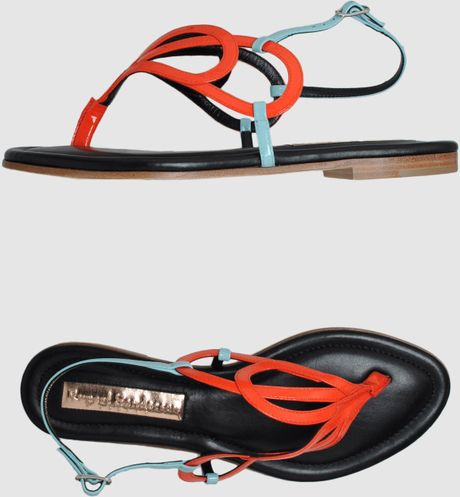 Rupert Sanderson Rupert Sanderson Flip Flops in Blue (red) - Lyst