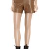 See By Chloé Leather Shorts in Brown - Lyst