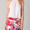 Alice + Olivia Halter Bodysuit in White - Lyst