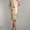Anoushka G Emma Lace Cut Out Jacket and Dress in Gold - Lyst