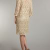 Anoushka G Emma Lace Cut Out Jacket and Dress in Gold - Lyst