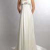 Anoushka G Barbara Satin Empire Line Dress in White (ivory) - Lyst