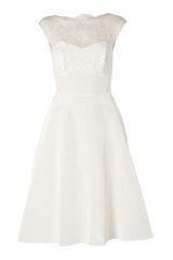 Ariella Lace Shift Ottoman Short Dress