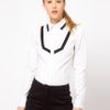 Asos Collection Asos Shirt with Contrast Tipping in White - Lyst