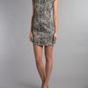 Ax Paris Animal Print Cap Sleeve Dress in Black (cream) - Lyst