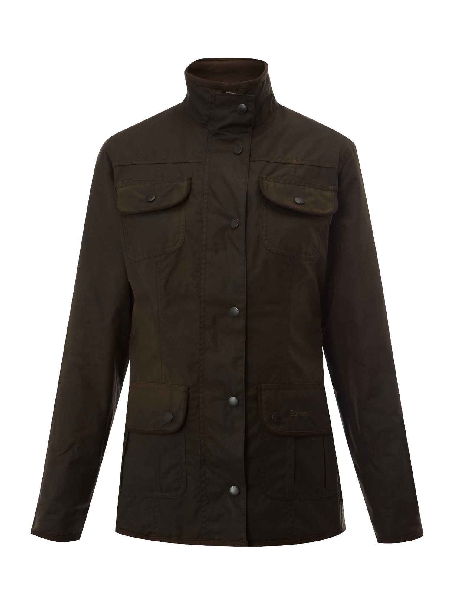 Barbour Ladies Wax Utility Jacket in Green (olive) Lyst