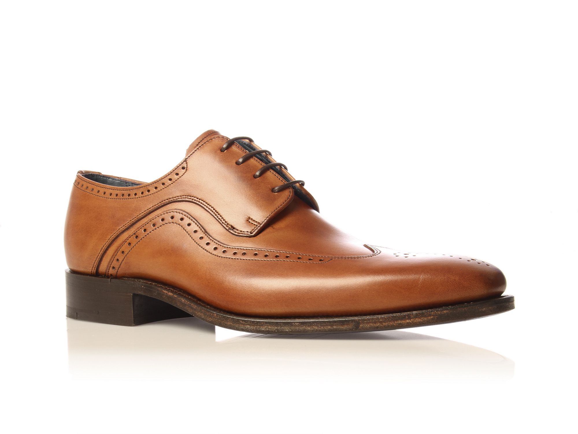 matt leather derby shoes