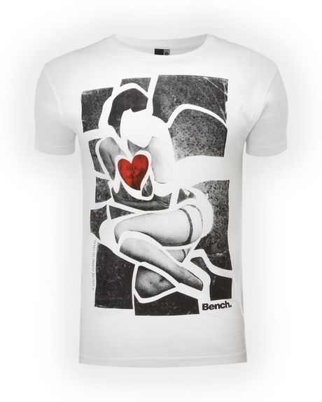 Bench Betty Print Crew Neck Tshirt in Gray for Men (white) - Lyst