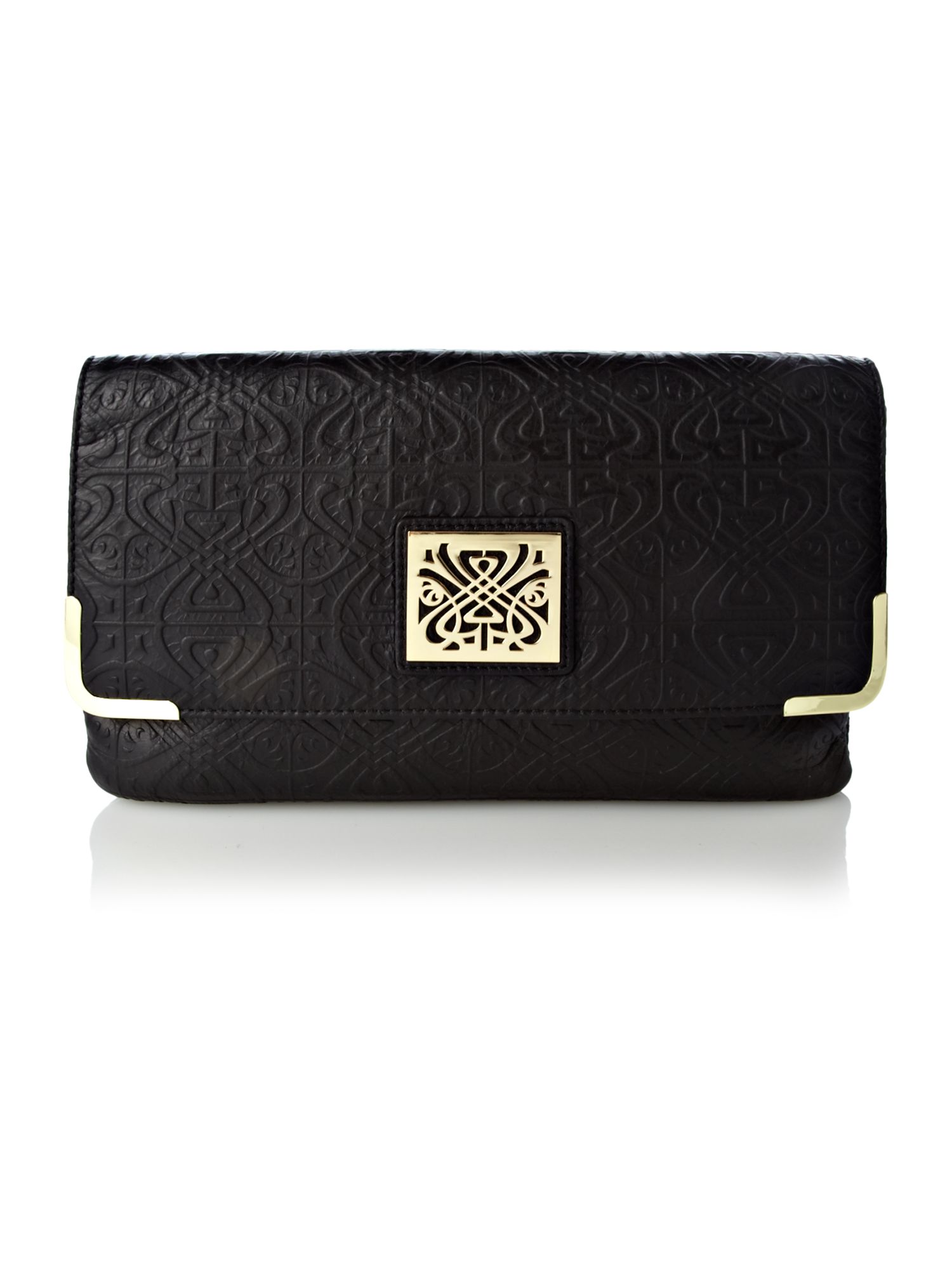 Biba Faith Embossed Clutch Bag in Black Lyst