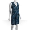 Calvin Klein Print Jersey Vneck Pocket Dress in Blue - Lyst