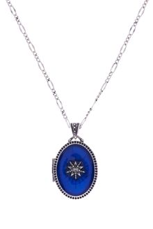 Cath Kidston Cath Kidson Oval Blue Enamel Locket - Lyst