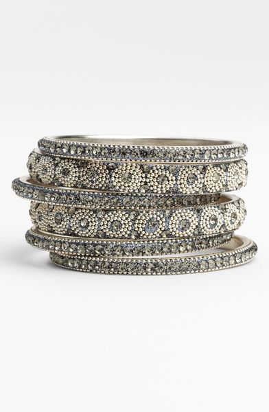 Chamak By Priya Kakkar Bangles in Gray (grey) - Lyst