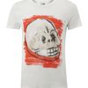 Cheap Monday Painted Effect Skull Print Tshirt in White for Men - Lyst