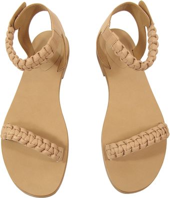  Braided Flat Sandal in Petal 