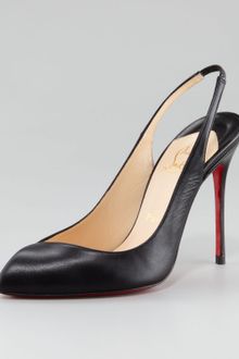 Christian Louboutin Corneille Asymmetric Slingback Black - Lyst