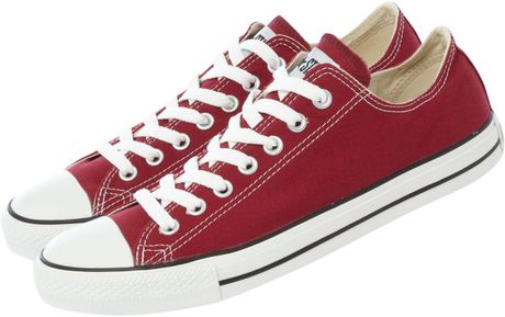 Converse Chuck Taylor All Star Low Top in Red for Men (maroon) - Lyst
