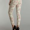 Current/elliott Mid Rise Skinny Stiletto Rose Print Jean in Pink (rose) - Lyst